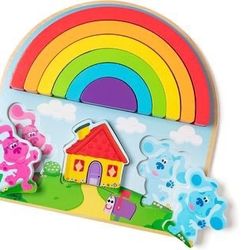 Melissa & Doug Blue's Clues & You! Wooden Rainbow Stacking Puzzle (9 Pieces) ⭐️NEW⭐️  CYISell