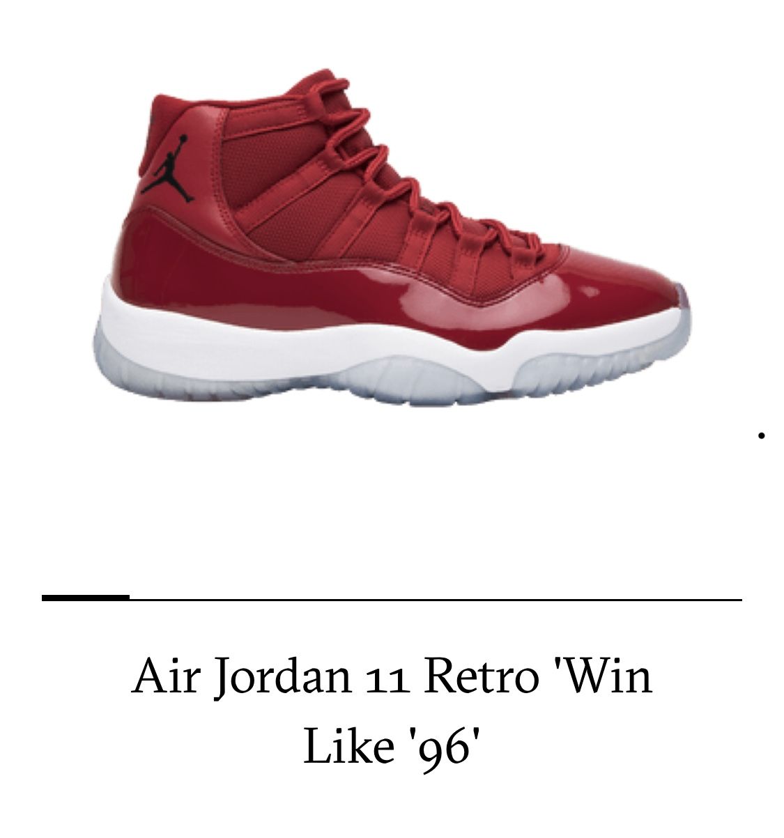 Jordan 11 (Size 11.5) Win Like 96