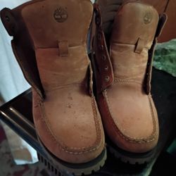 Timberland OAKWELL MOC toe 7-Eye Lace Up Nubuck Boot Size Mens 11  Wheat