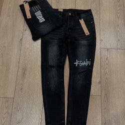 Ksubis slim fit black jeans