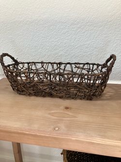 Fall Decoration Woven Basket Tray