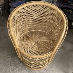 Boho Woven Wicker Chair