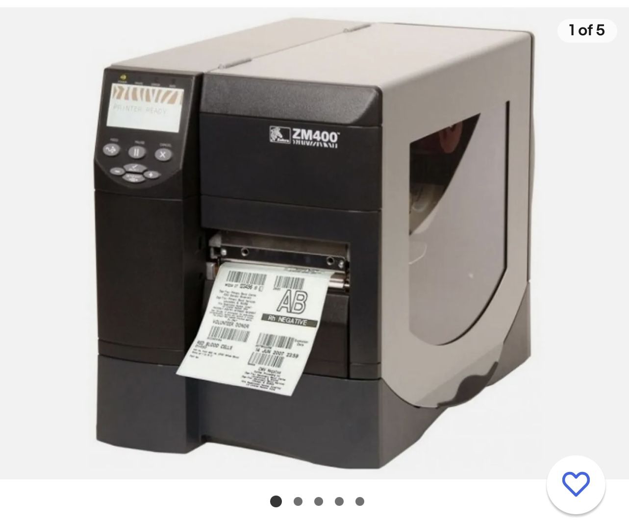 Zebra Z400 Industrial Thermal Printer