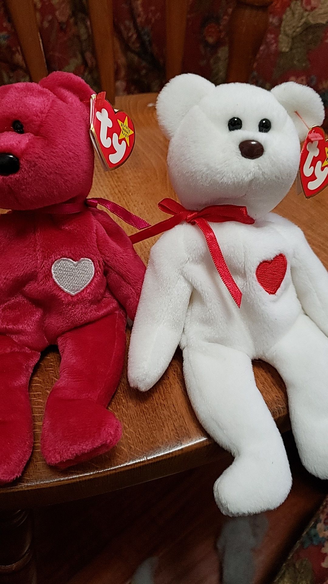 Rare TY beanie babies collection. Valentino and valentina