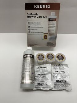Keurig Descaling Solution 3-Month Brewer Maintenance Care Kit 