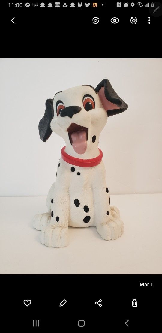 101 Dalmatians Vintage Coin Bank For Sale