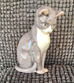 Bing & Grøndahl "Grey Cat" Porcelain Figurine