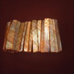 Mother Of Pearl Stretch Bracelet Rose Color