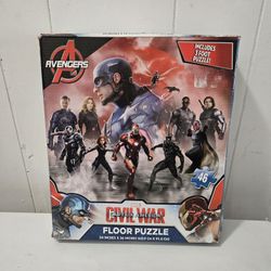 Marvel Avengers Captain America Civil War 3 Foot Puzzle Good Condition 