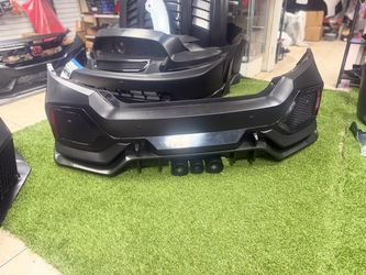 Fits 16-21 Honda Civic Sedan TR Style  REAR  Cover Replacement W/Diffuser new 4 Puertas  4 door only fit  PREMIUM QUALITY!!!                          