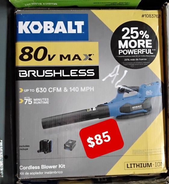 Kobalt 80V Max Brushless Cordless Blower Tool-Only