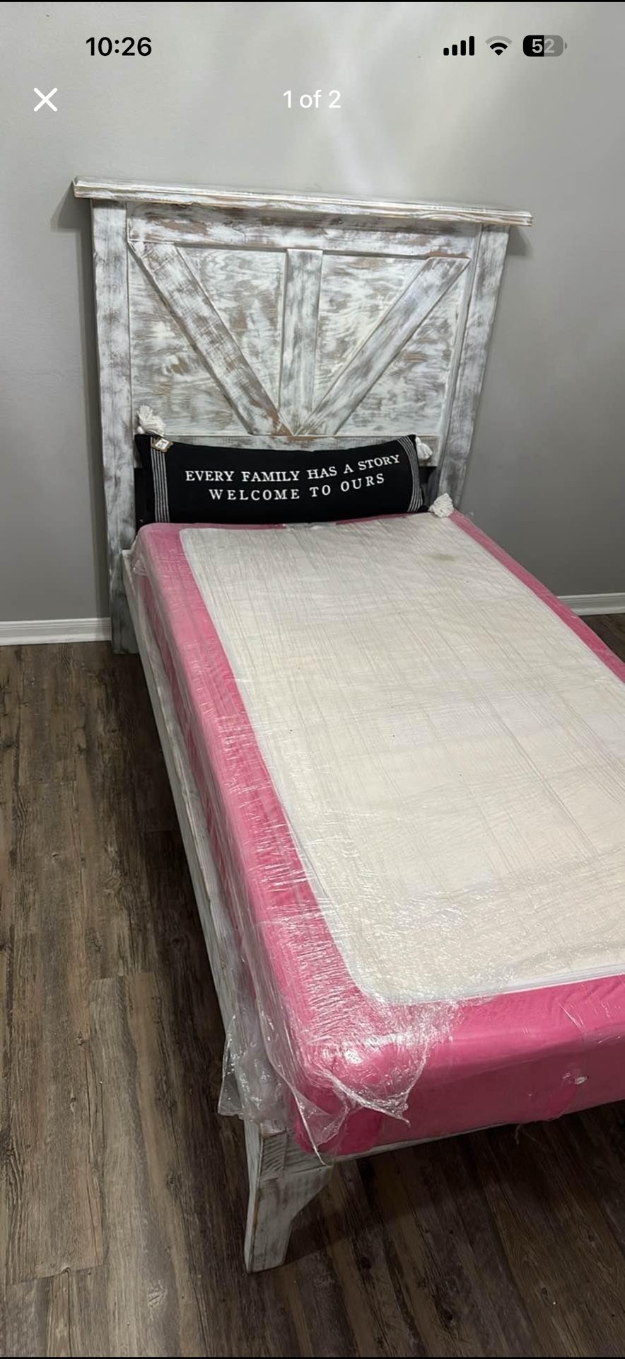 Twin Distressed bed