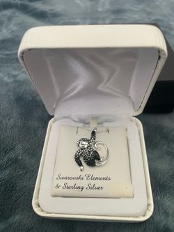 Swarovski monkey necklace