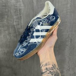 Adidas Gazelle Indoor Night Indigo Off White Gold Metallic