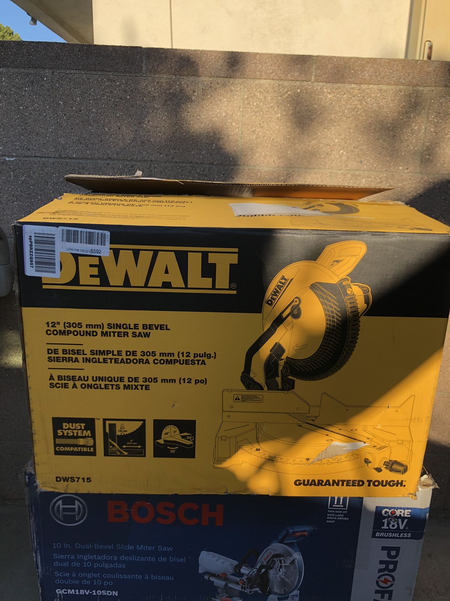 DEWALT DWS715 15AMP 12" COMPOUND SINGLE BEVEL MITER SAW