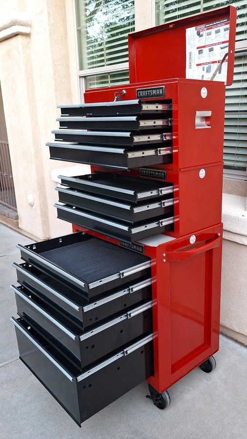 Nice Sears Craftsman 3 Tier Ball Bearing Premium Series Rolling tool Box