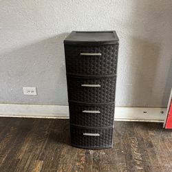 Sterilite 4 Drawer Weave Tower Plastic, Espresso