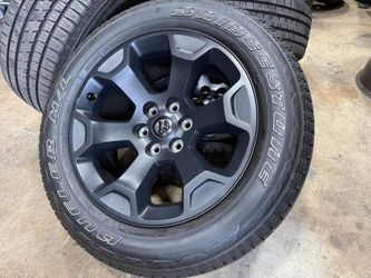 FREE DELIVERY 4x 20" Dodge Ram 1500 OEM Laramie Black wheels rims tires Bridgestone 275/55/20