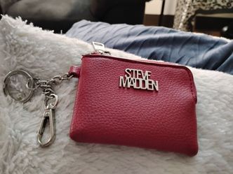 Steve Madden Red Coin Purse Keychain