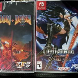 Doom 1 and Doom 2 Limited Run, Castlevania dominos collection limited run for Nintendo switch