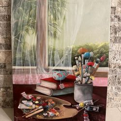 Oil Painting On Canvas 🎨 19.5” X 26”