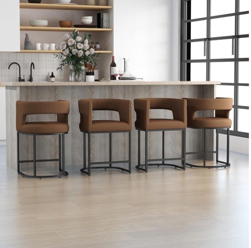 Half-moon Bar Stool Chairs -Set Of 4