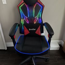 Bestier Rgb Led Chair Led Lights Pc Gaming Chair With Speakers Computer  Chair Best