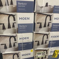 Banbury 8 in. Widespread Double Handle High-Arc Bathroom Faucet in Mediterranean Bronze (Valve Included)