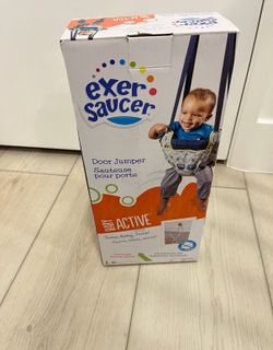 Brand new exer saucer baby bouncer hanging