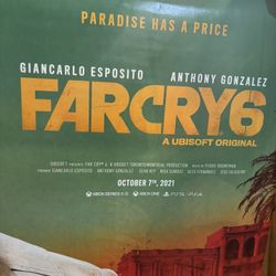 Brand New 2021 FAR CRY 6 A UBI Soft Original Double Sided Video Game Poster 