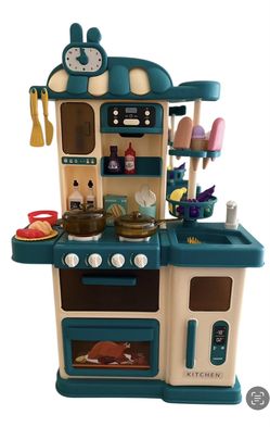 Interactive Spray Kitchen Playset for Kids, Light, Music & More! (47 pcs)