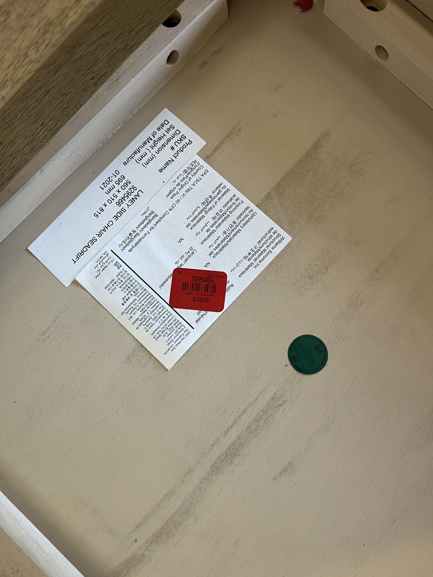 Williams Sonoma Chairs $60 A Chair 6 Chairs Total