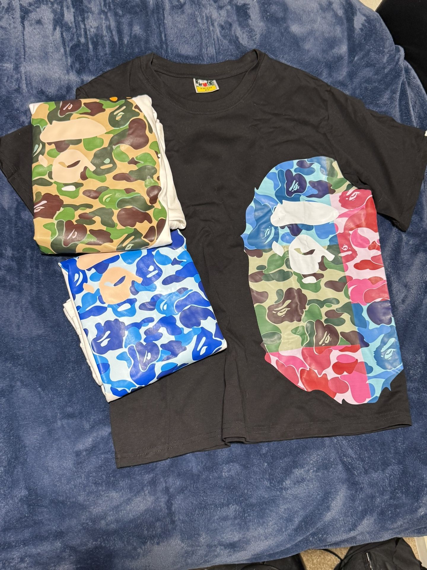 Bape shirts, sizes M,2xL,3xL read description