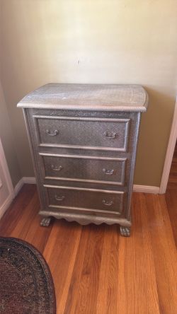 3 drawer dresser chest Handcrafted embossed Ornate Moroccan style chest of 3 drawer