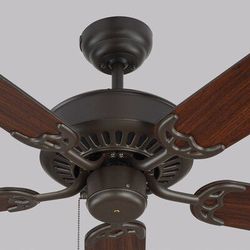 Monte Carlo Haven 52-inch ceiling fan (model 5HV52BZ), brown, featuring 5 blades and flush-mount or downrod mounting options. Fan Collections. New in