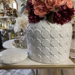 Large White decorative Jar