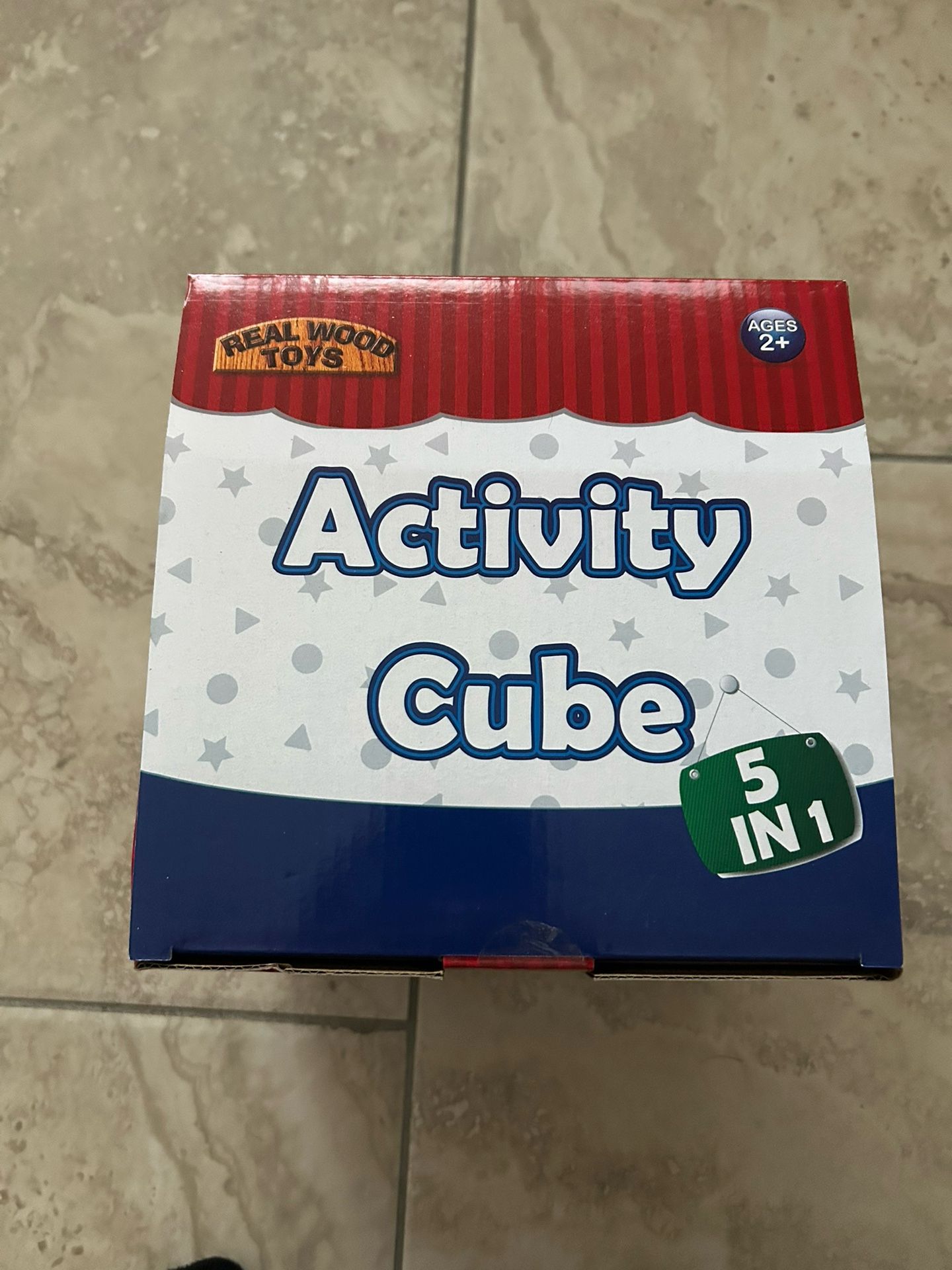 Real Wooden Activity Cube - 5-in-1 Educational Toy for Ages 2 and Up