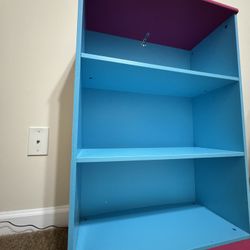 Kids rainbow bookcase