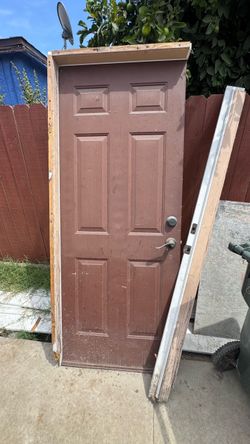 6-Panel Steel Exterior Door Residential