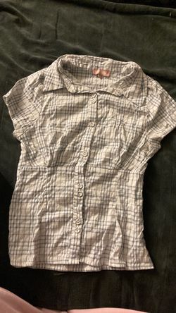 Faded Rose fitted plaid button up