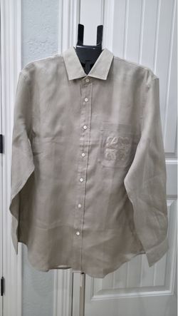 Loewe Anagram Linen Button-Up Shirt