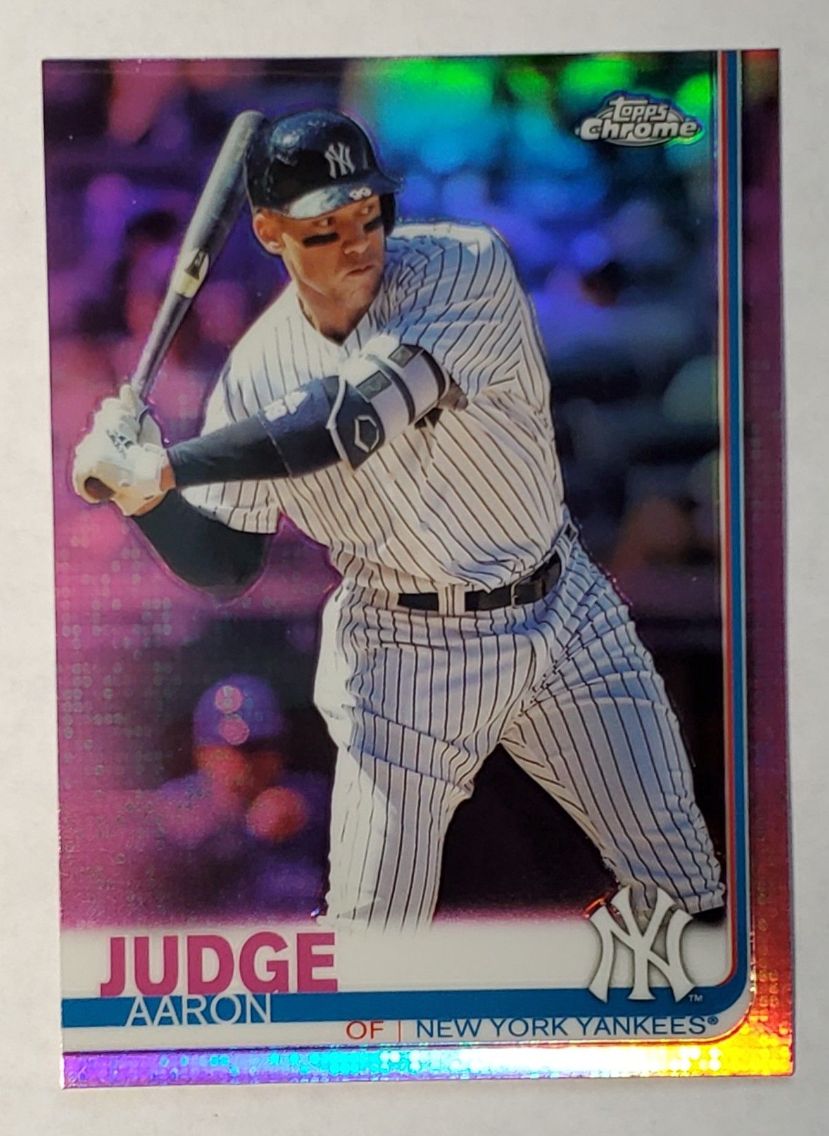 2019 Topps Chrome Aaron Judge Pink Refractor #100 New York Yankees MLB