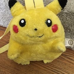 Vintage pokemon Pikachu plush backpack