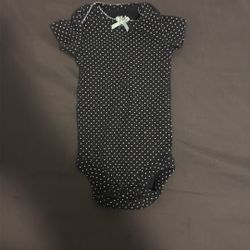Carters - Newborn - Black&White Polka Dot Bodysuit