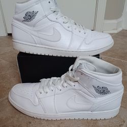 Air Jordan 1 Mid Retro White Cool Grey Sz.11½