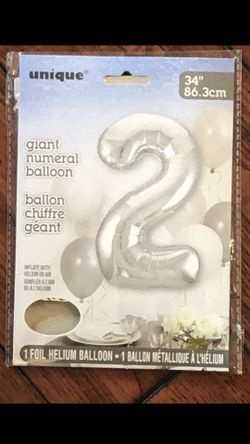 NEW Giant number helium balloon