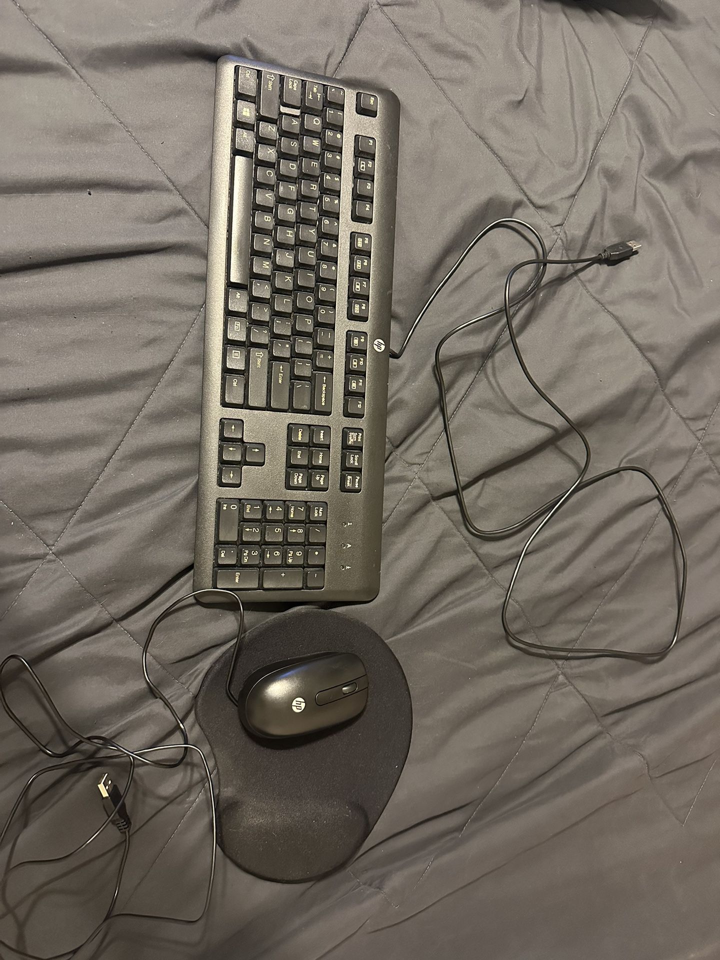 HP Wired Mouse (with mousepad) and Keyboard