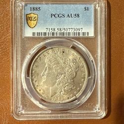 1885 Morgan Silver Dollar PCGS 