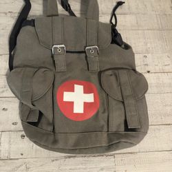 Military Medic Style Canvas Backpack