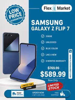🚨 Samsung Galaxy Z Flip 7 256GB Unlocked – Only $589.99 | Limited Stock!
